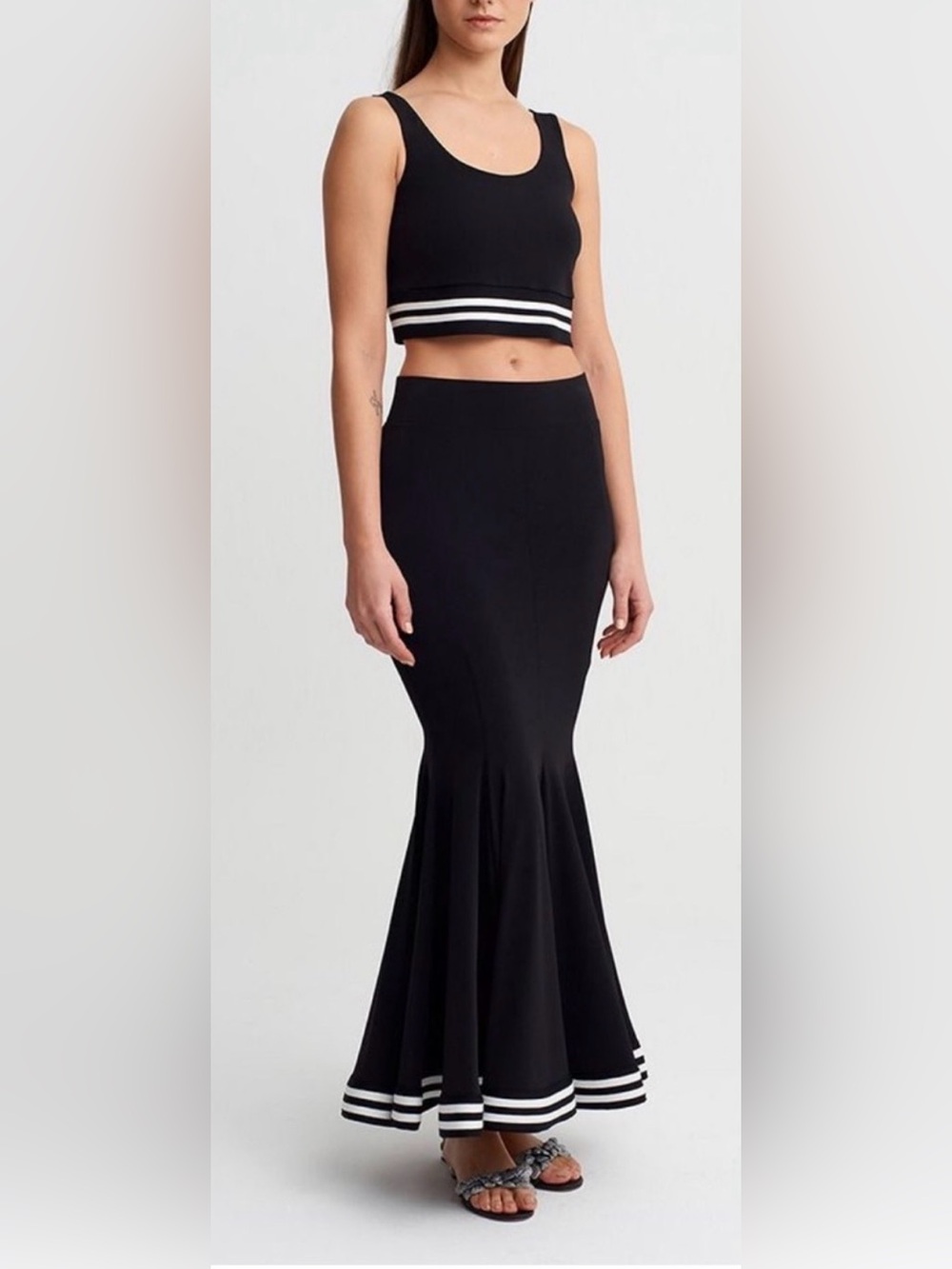 NU Black & White Stretch Two-Piece Set